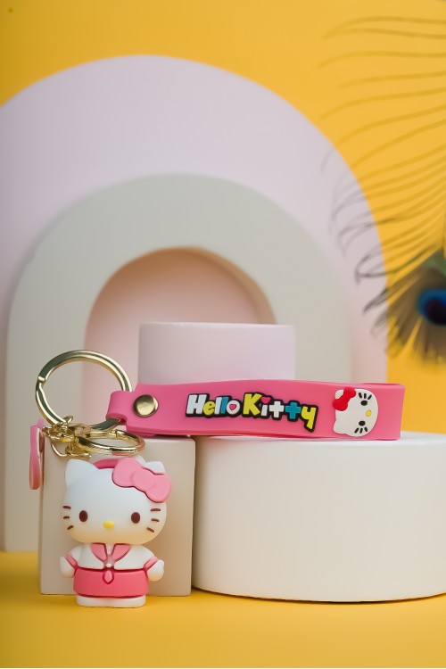 Hello Kitty Pembe Anahtarlık