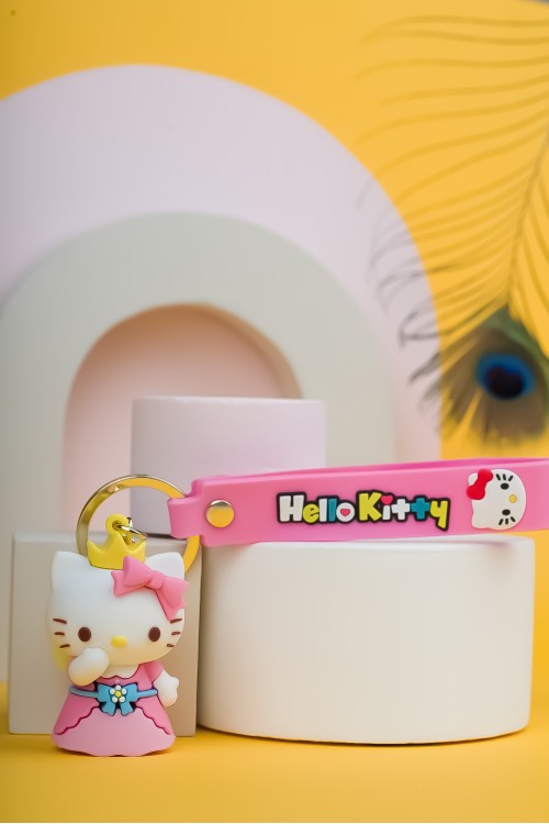 Hello Kitty Toz Pembe Anahtarlık